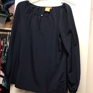 Tory Burch navy Blue top. S Med. Never worn. NWOT